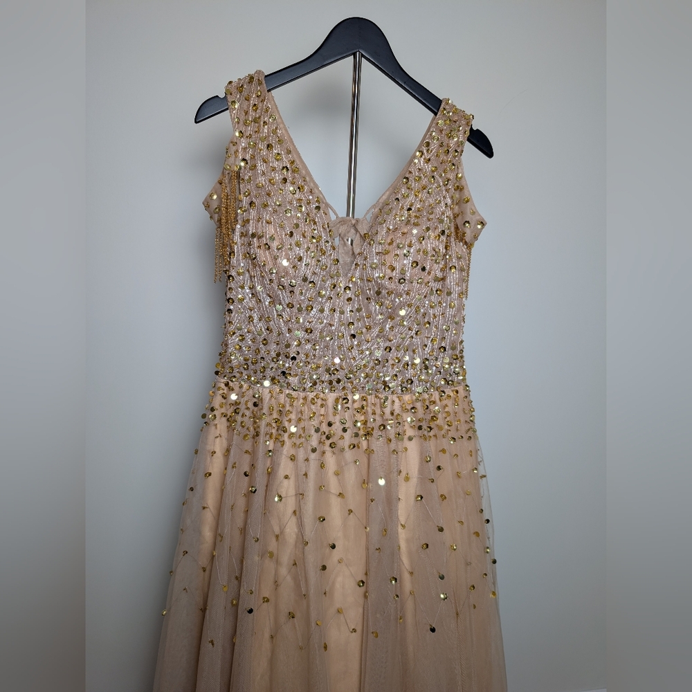 Sequin Embellished Evening Gown - Picture 5 of 13